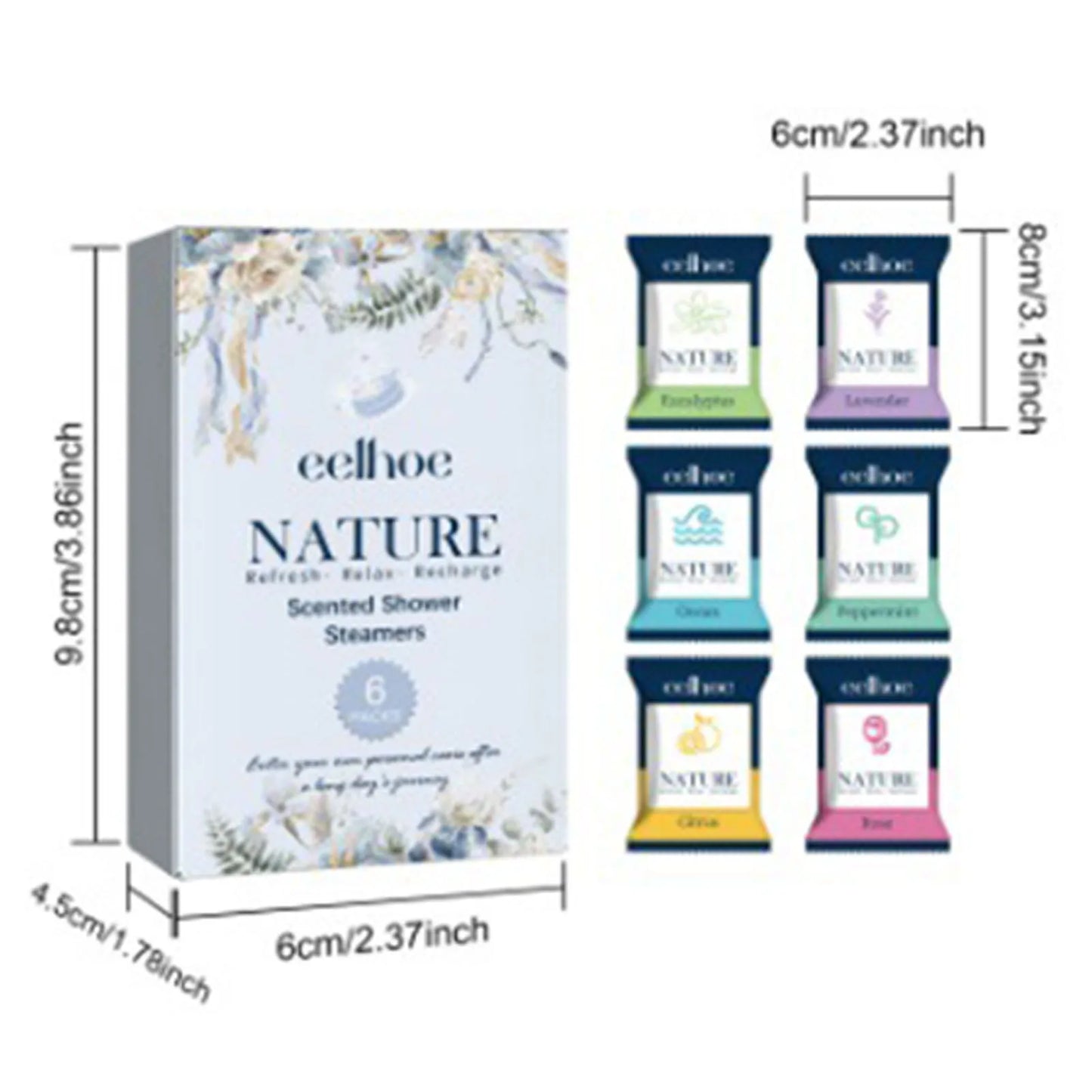 🌬️ Galet de Douche Aromathérapie – Lot de 6 pièces