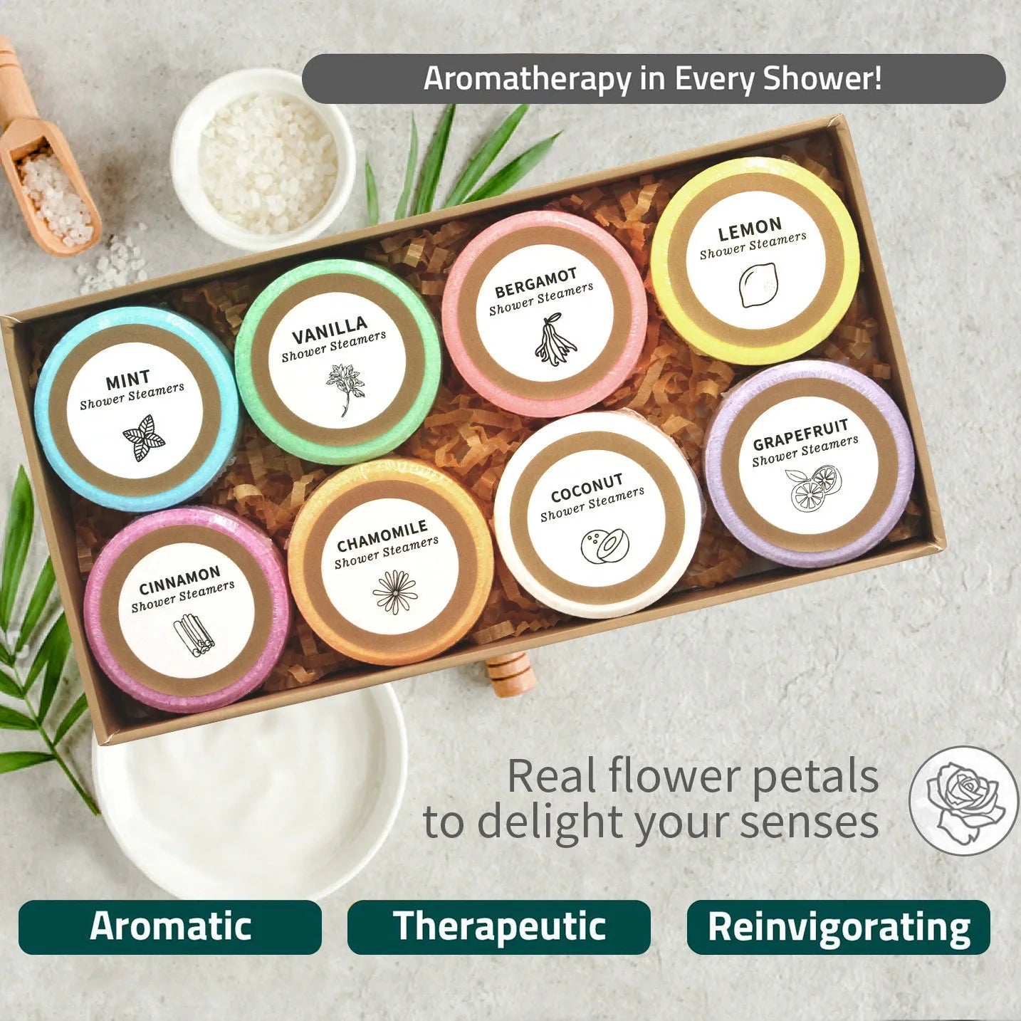 🌸 Coffret Bombes de Bain Naturelles – 10 pièces (30g chacune)