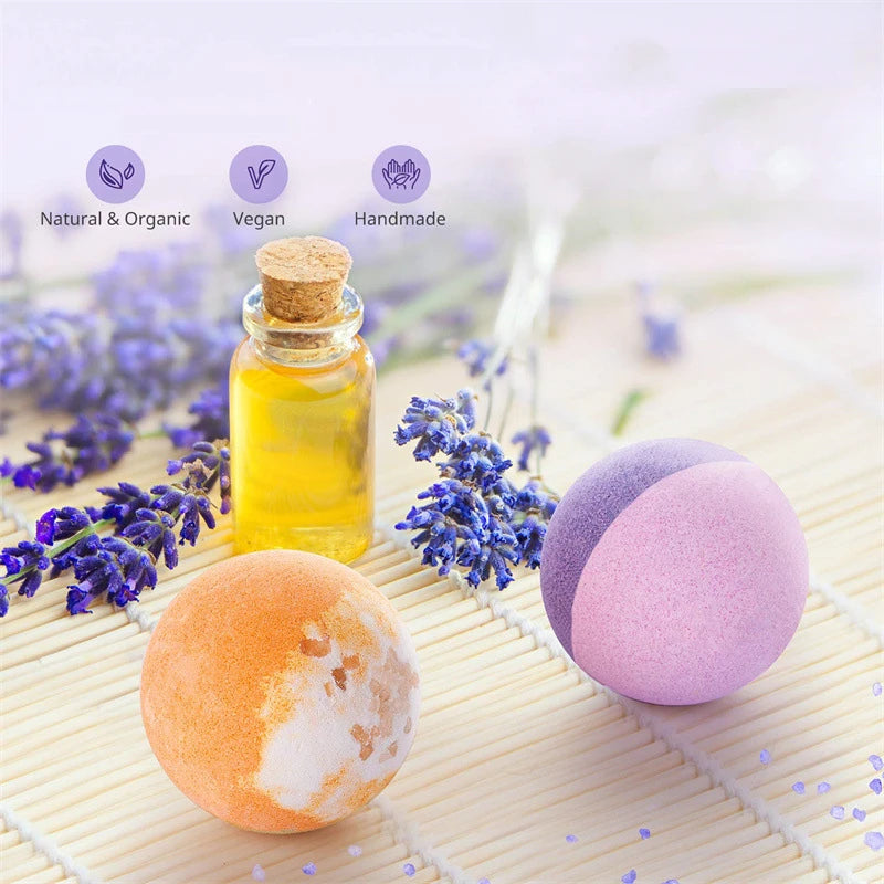 🛁 Bombe de Bain Florale 60g – Hydratante & Relaxante
