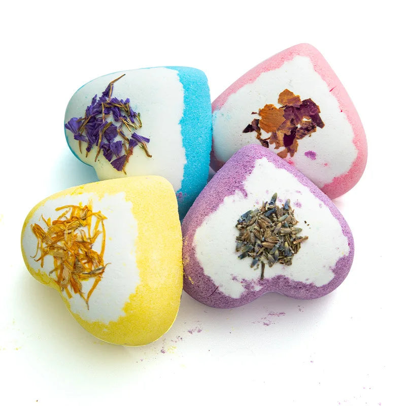 Set Cadeau 4 Bombes de Bain aux Fleurs Séchées